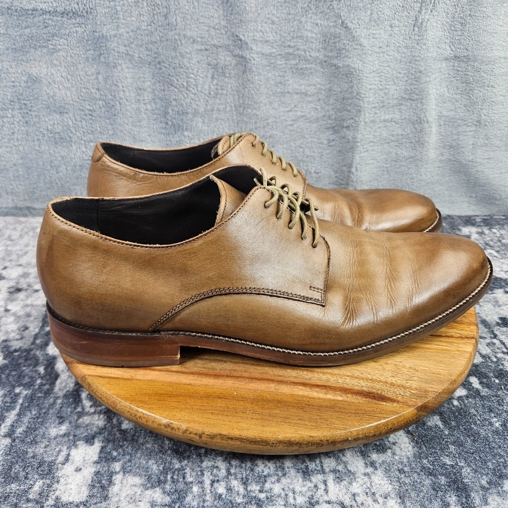 Cole Haan Williams Plain Toe Derby Mens 12 M Brown Leather Preppy Shoes C12206